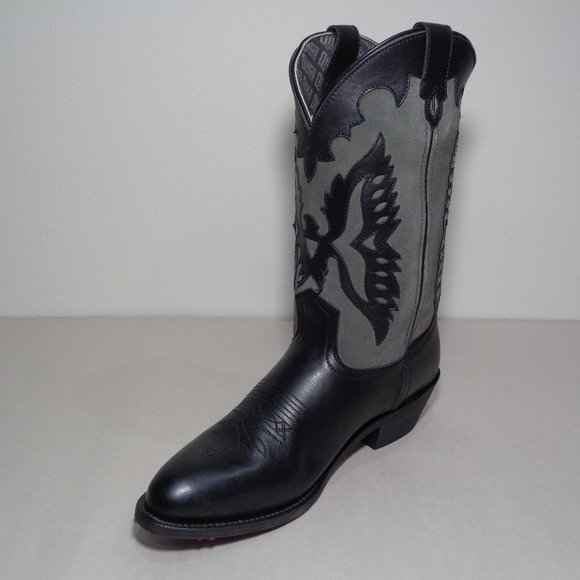 Dingo Size 10 M SILVERLAKE Black Leather Cowboy Western Boots New Men's Shoes - Picture 6 of 13